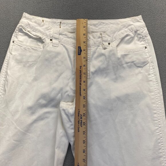 Christopher Blue Womens white mid-rise,Wide leg jean, size 12 - Picture 5 of 12